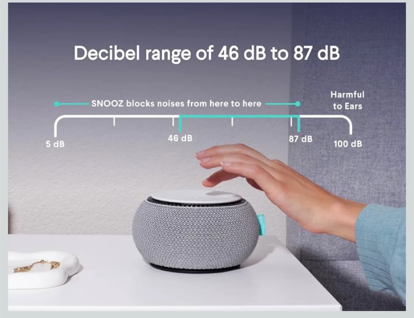 New SNOOZ Smart White Noise Machine - Real Fan Inside image indicator(6)