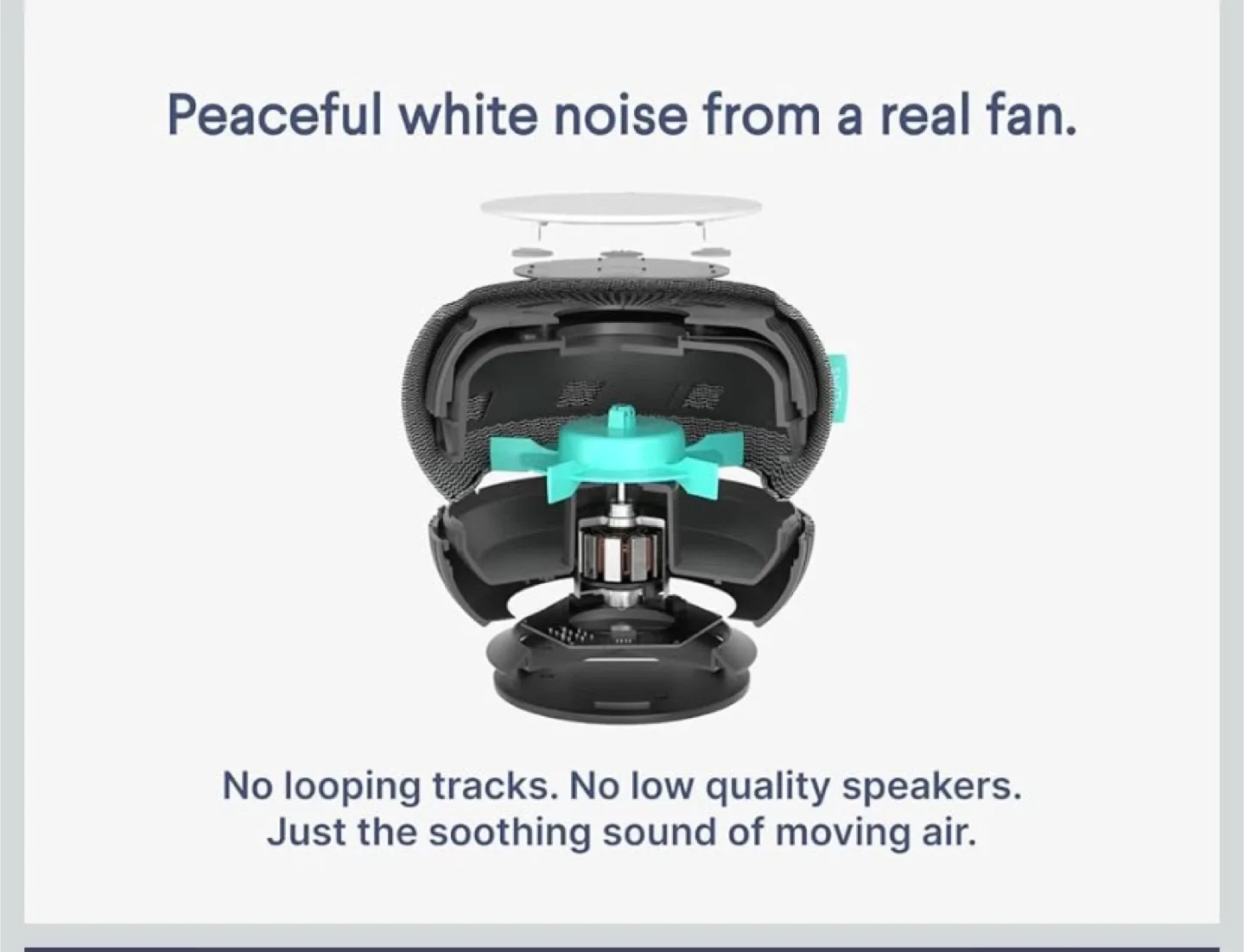 New SNOOZ Smart White Noise Machine - Real Fan Inside image indicator(3)