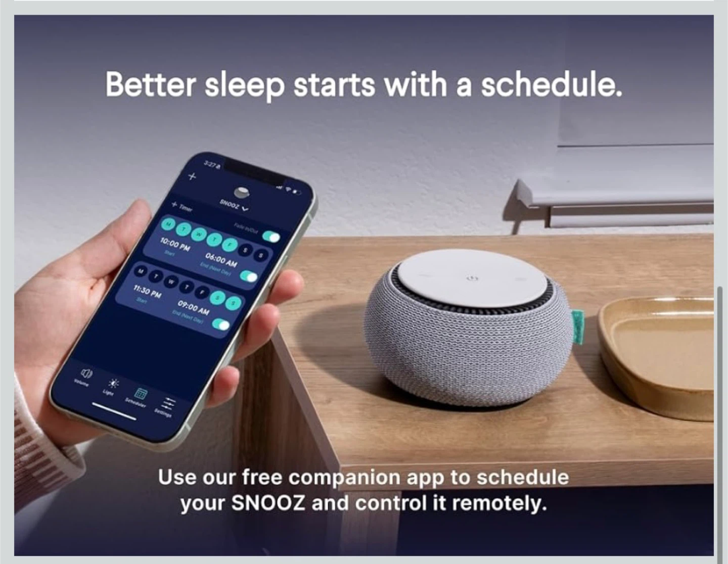 New SNOOZ Smart White Noise Machine - Real Fan Inside - photo 5