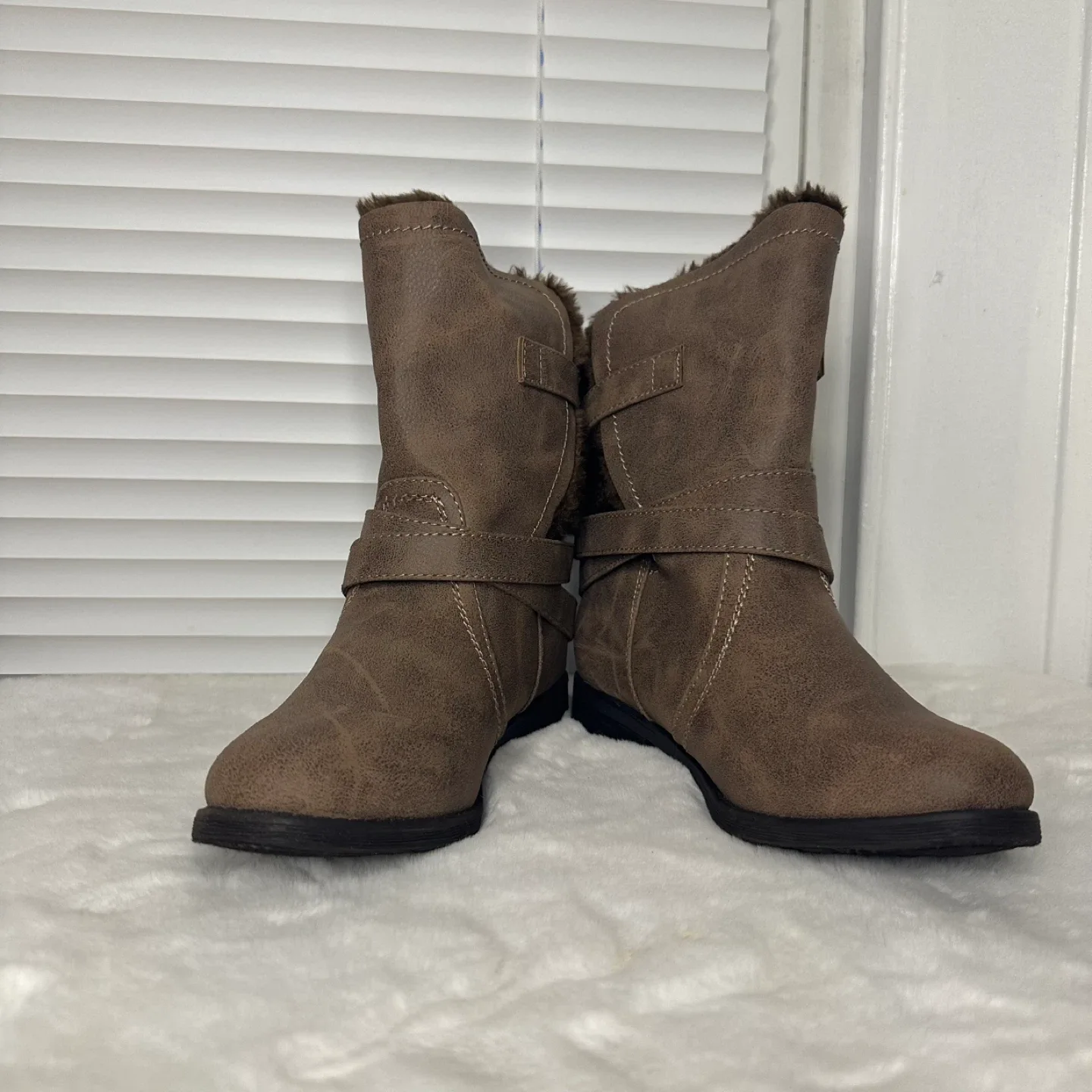Faux Suede & Fur Winter Boots