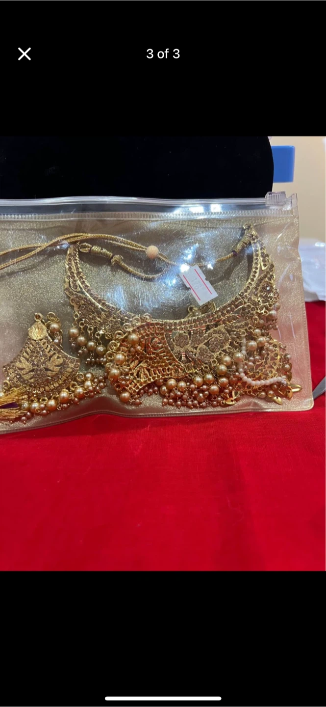 Gold Plated Indian Jewelry Set - photo 2