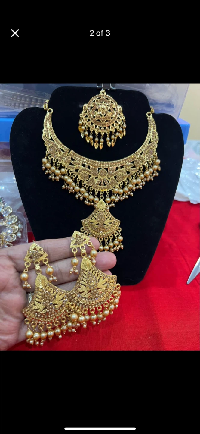 Gold Plated Indian Jewelry Set