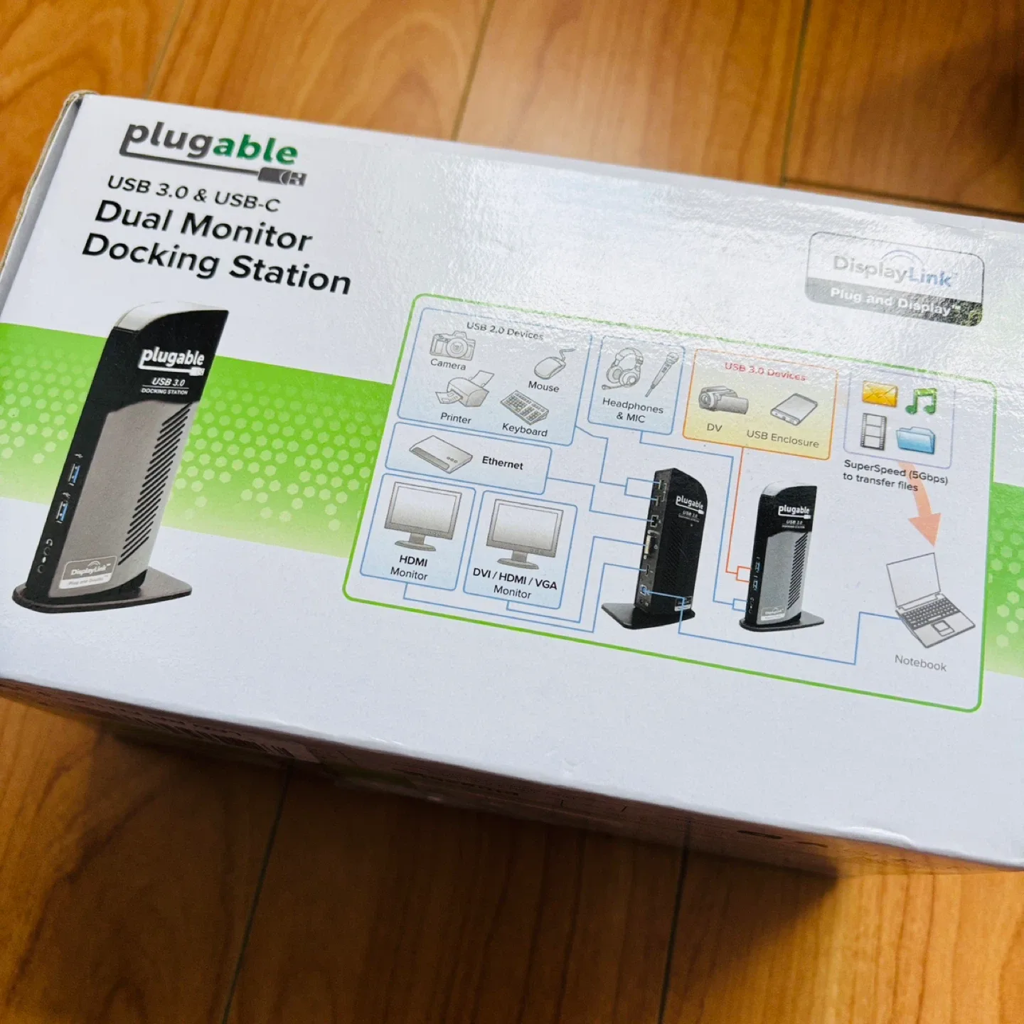 *New* $170 Plugable Dual Monitor Docking Station UD-3900 USB-3 image indicator(4)