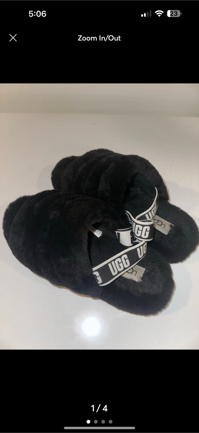 UGG Fluff Yeah Slides - Black