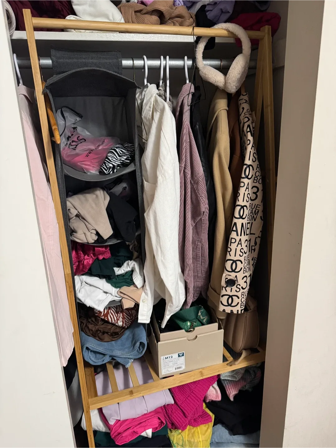 Clothes rack with black storage thumbnail