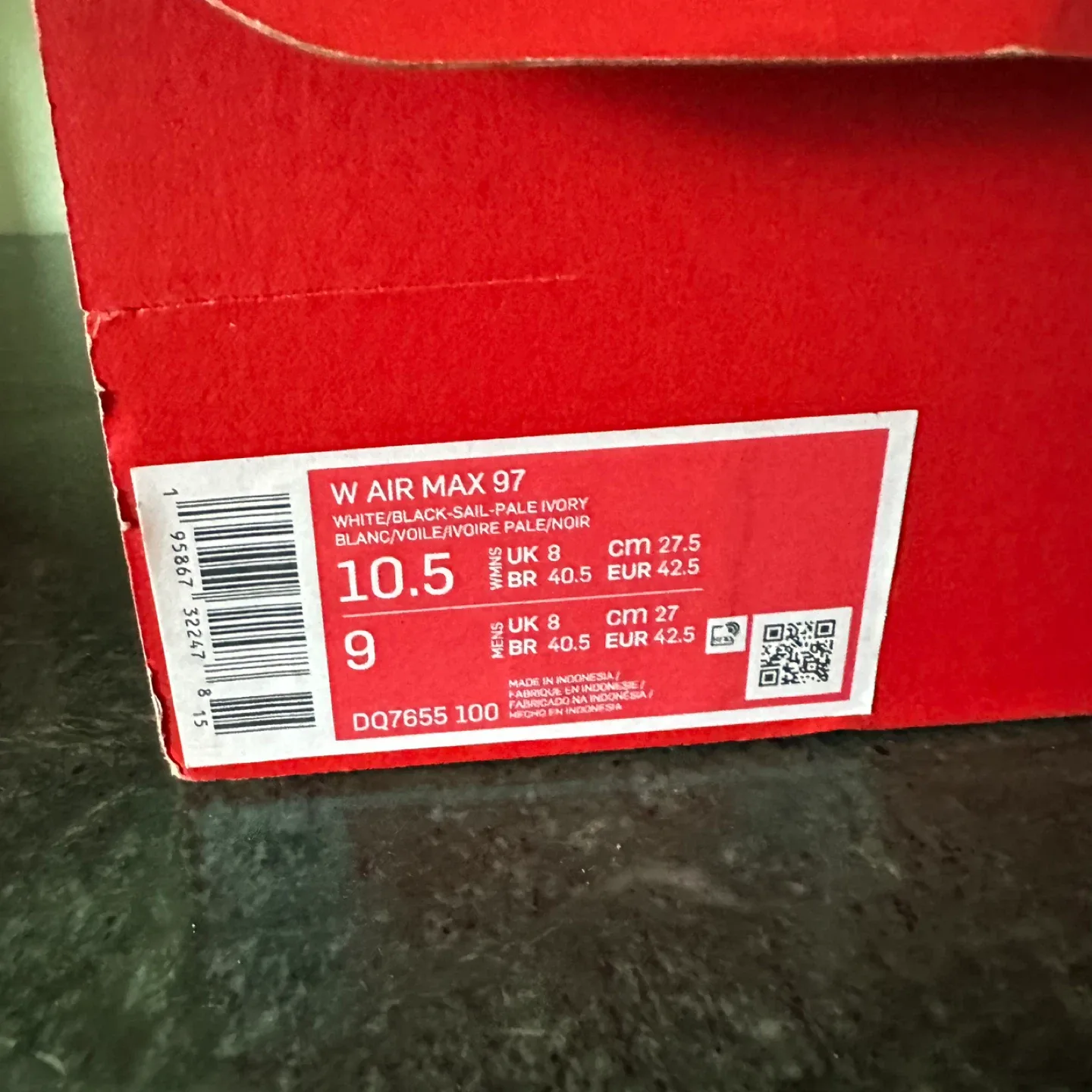 Nike Air Max 97 White/Black-Sail US 10.5 image indicator(2)