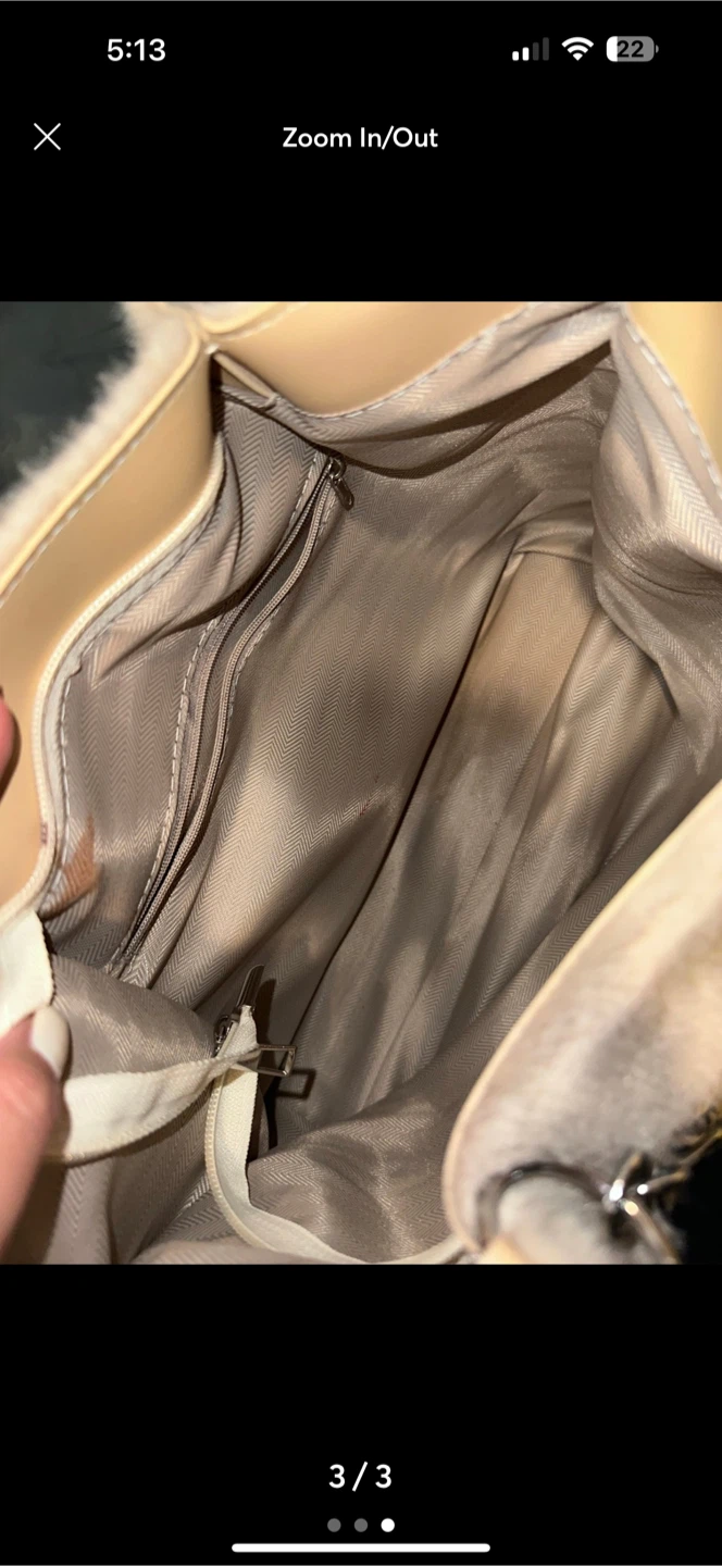 Dieweier Beige Faux Fur Tote Bag - photo 3