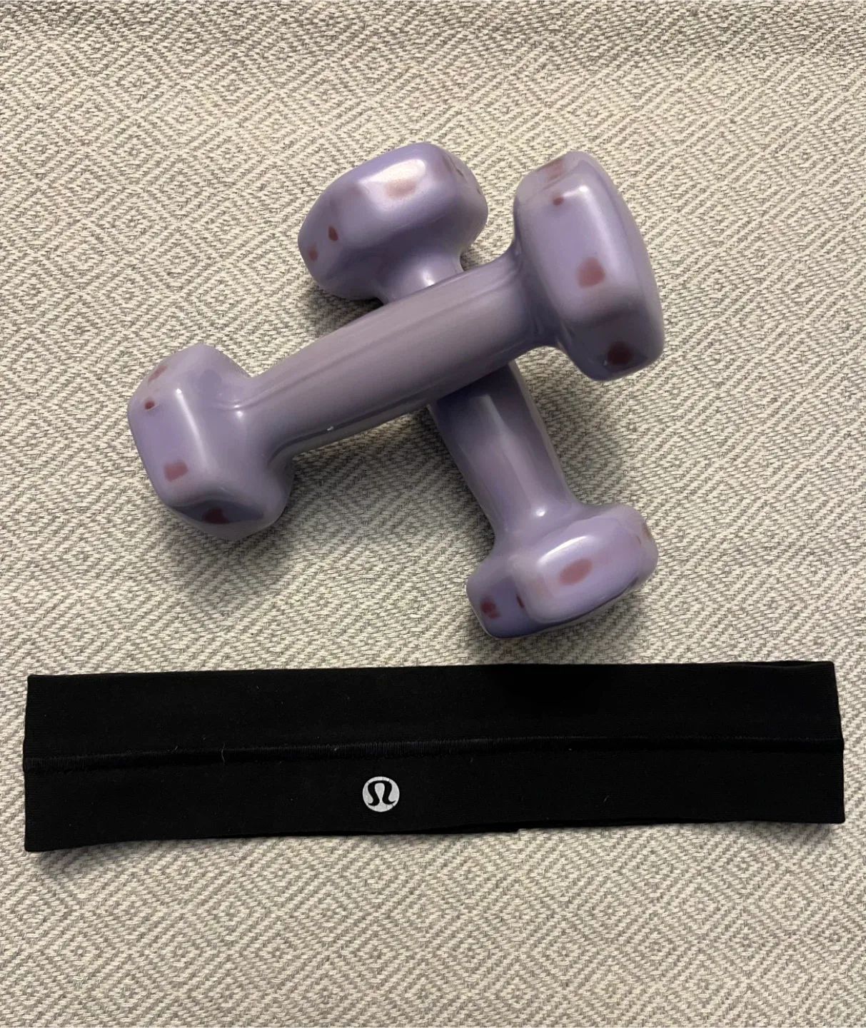 Lululemon Headband & SPRI 2lb Dumbbell Set