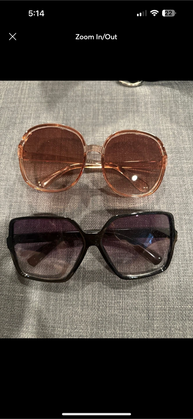 Two Pairs of Stylish Sunglasses