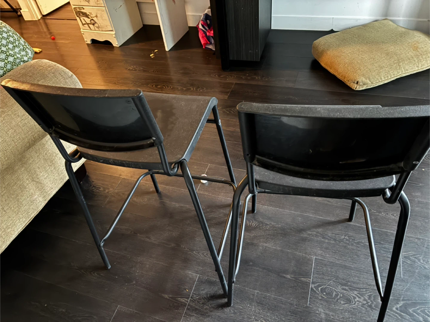 Pair of Black Bar Stools - photo 5