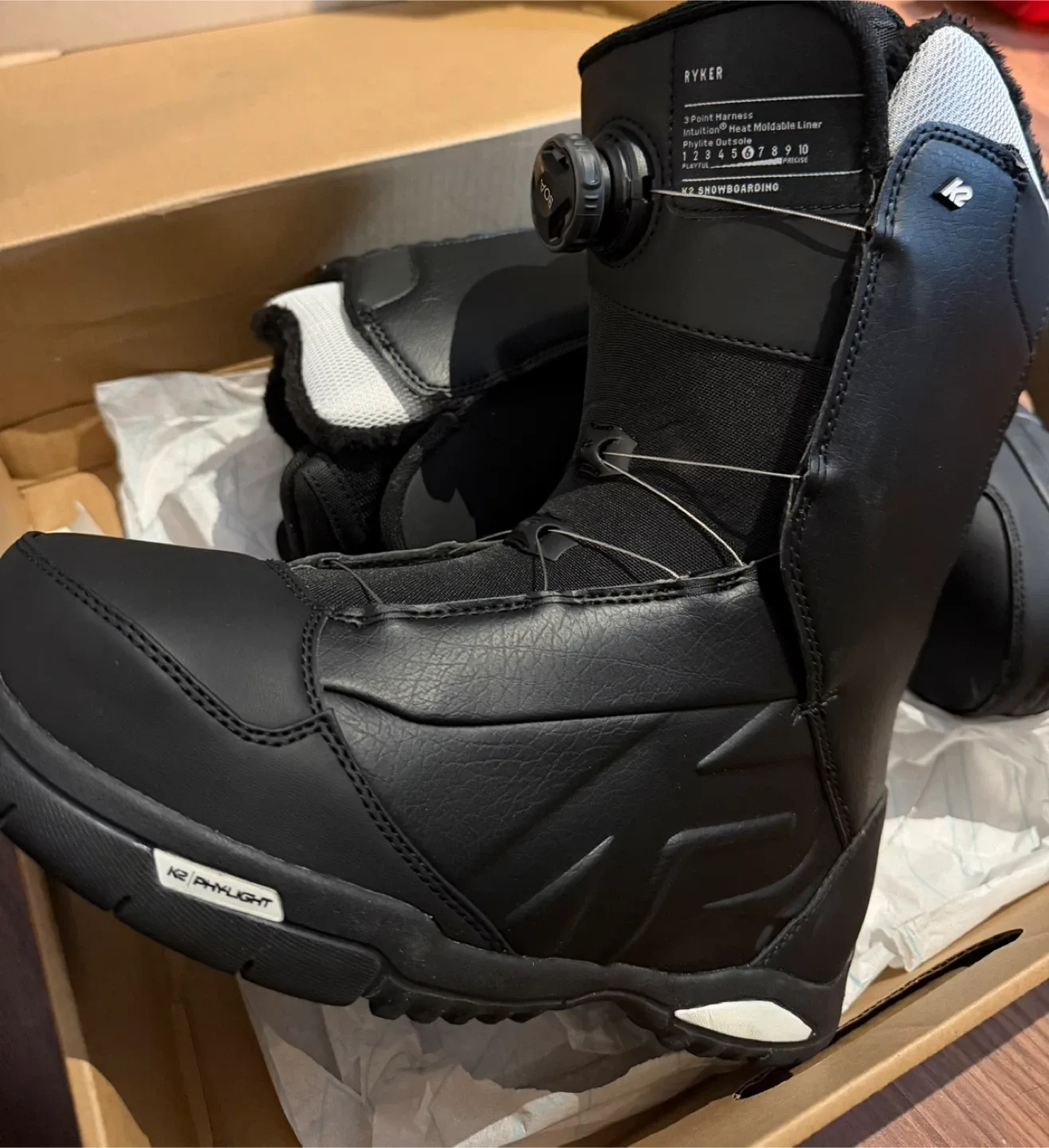 K2 Ryker Snowboard Boots - Size 10 brand new