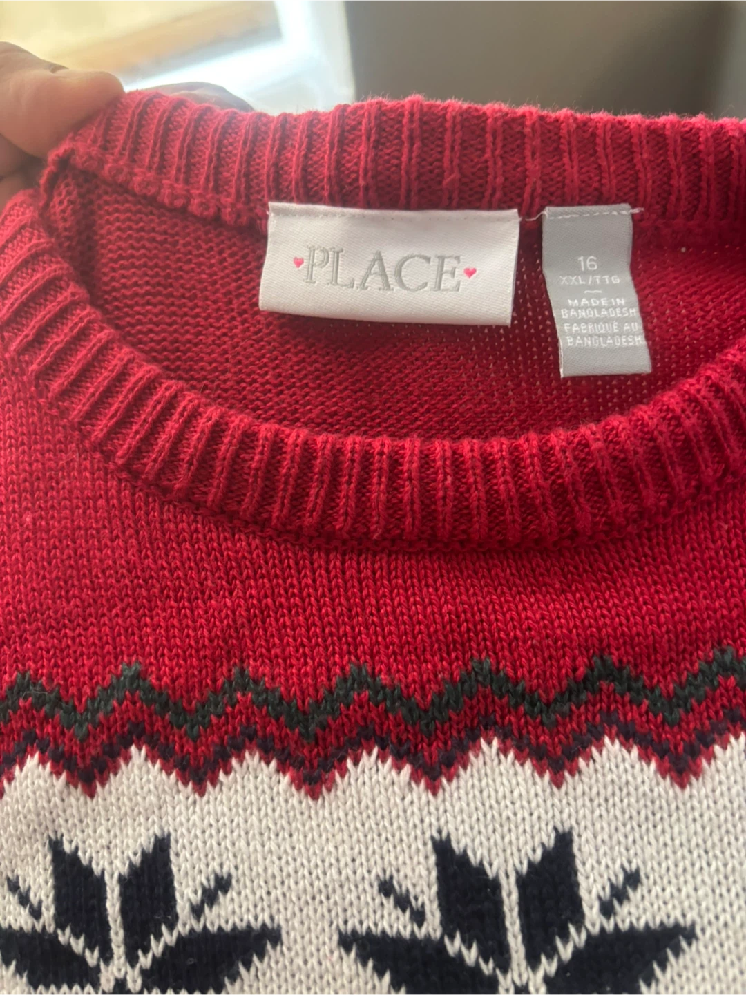 PLACE Red Christmas Sweater - Size 16 - photo 2