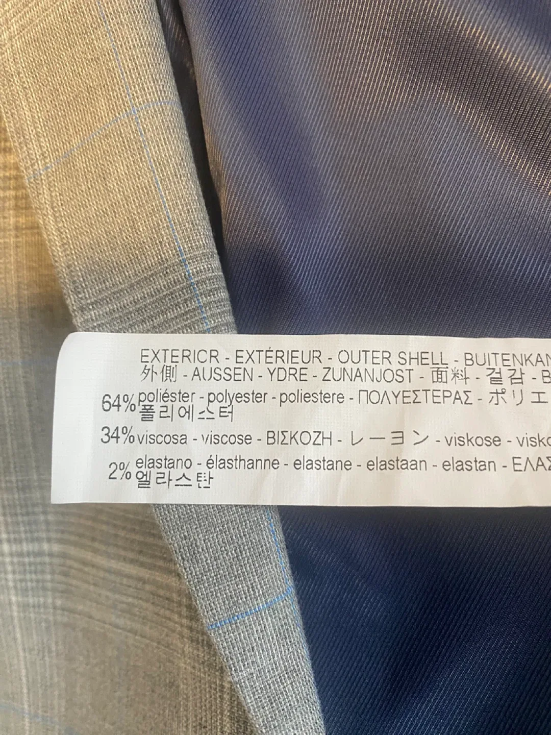 Zara Man Grey Plaid Blazer - Size EUR 48/USA 38 image indicator(4)