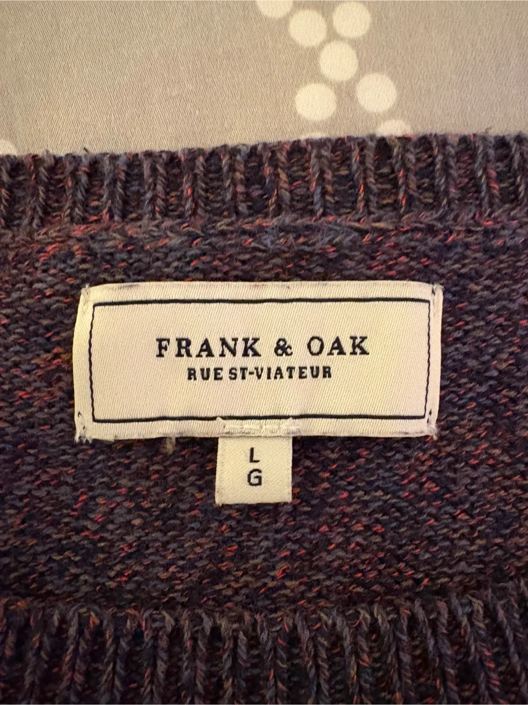 Frank and Oak Rue St-Viateur Sweater - Size L