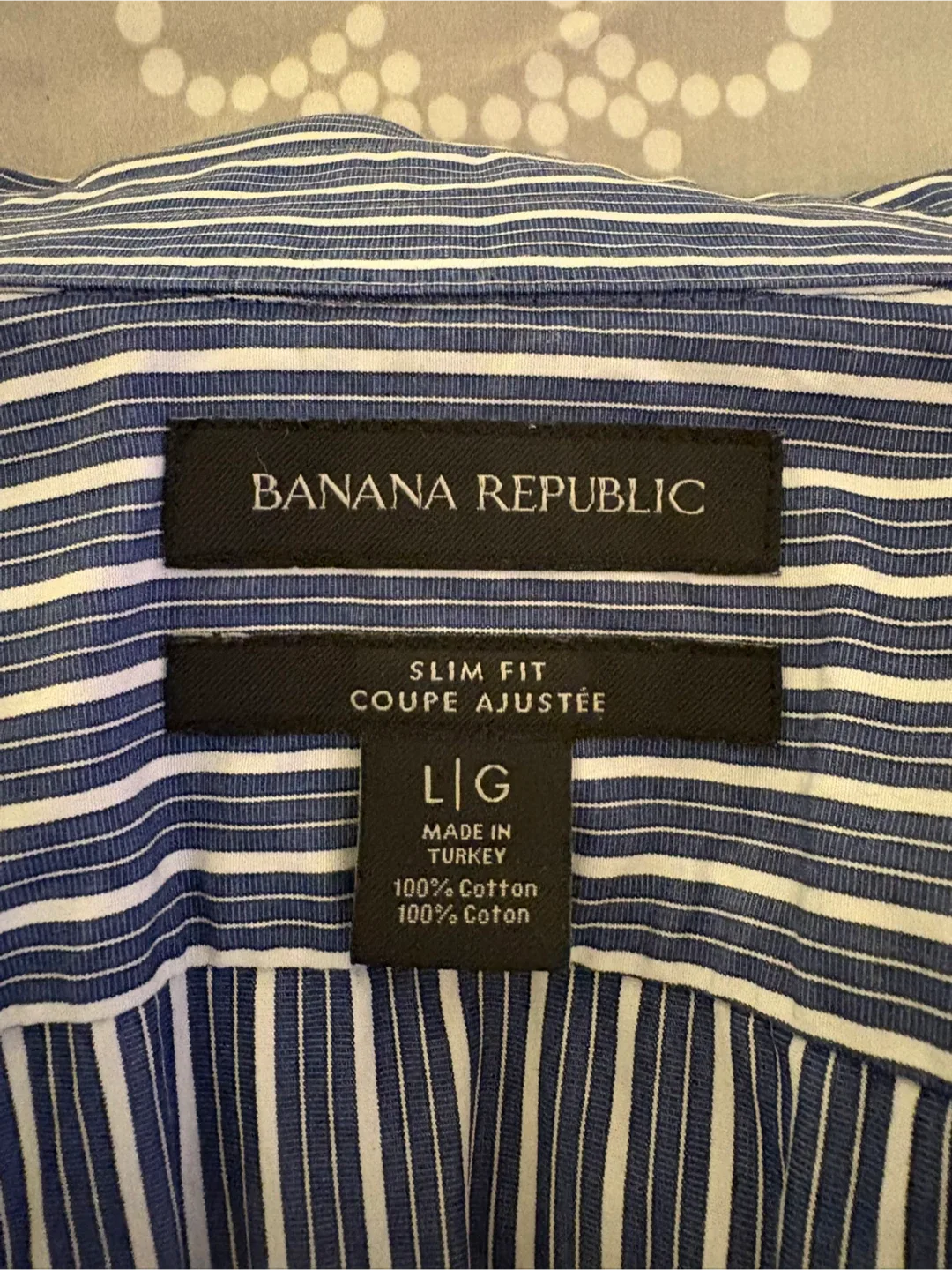 Banana Republic Slim Fit Striped Shirt - Large