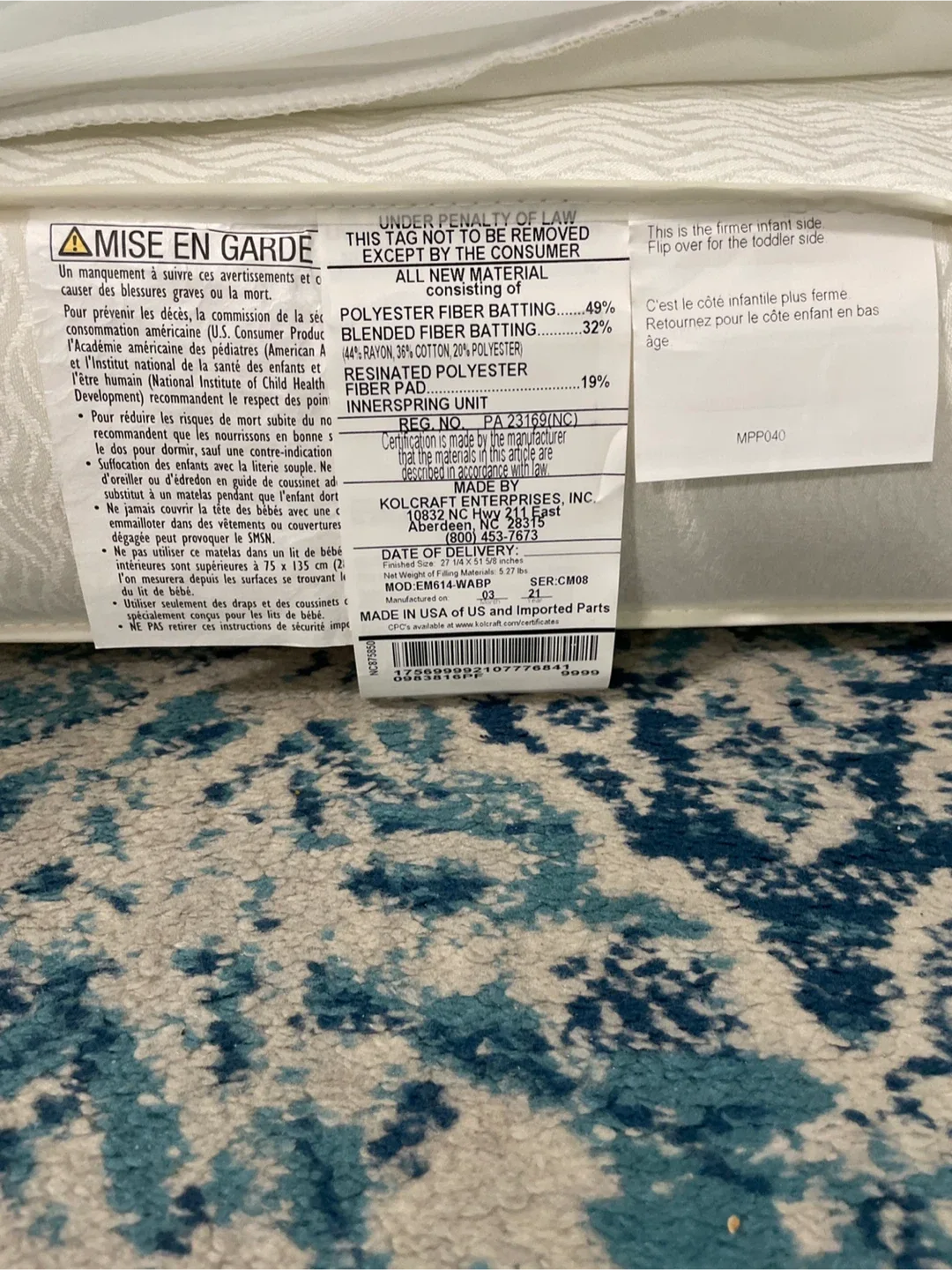 Sealy Crib Mattress and Cover #freecycle image indicator(3)