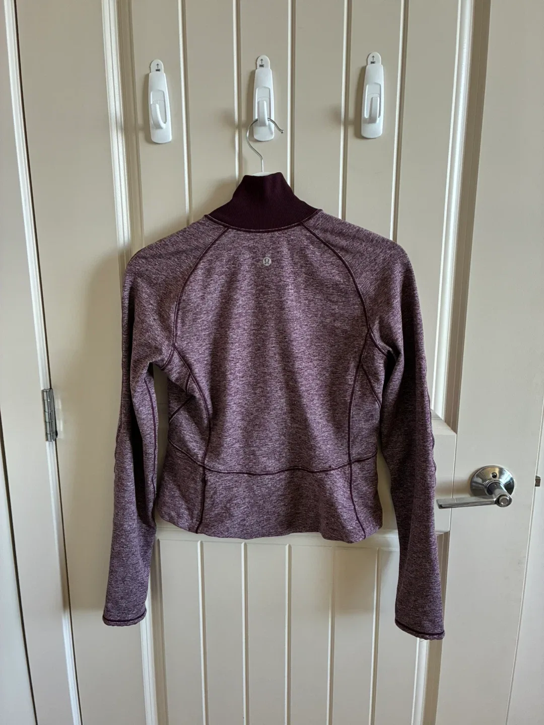 Lululemon Always Alert 1/2 Zip Heathered Garnet image indicator(2)