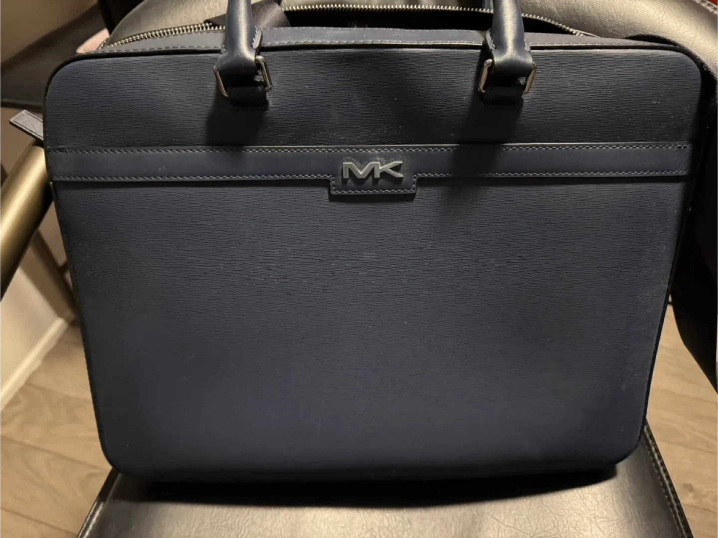 Michael Kors Blue Leather Laptop Bag / Briefcase