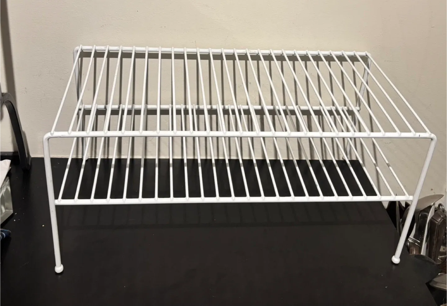 White Wire Storage Double Shelf thumbnail