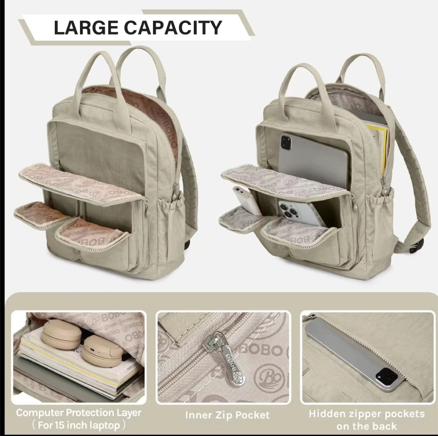 BOBO BIRD Lightweight Spacious 10L Backpack image indicator(4)