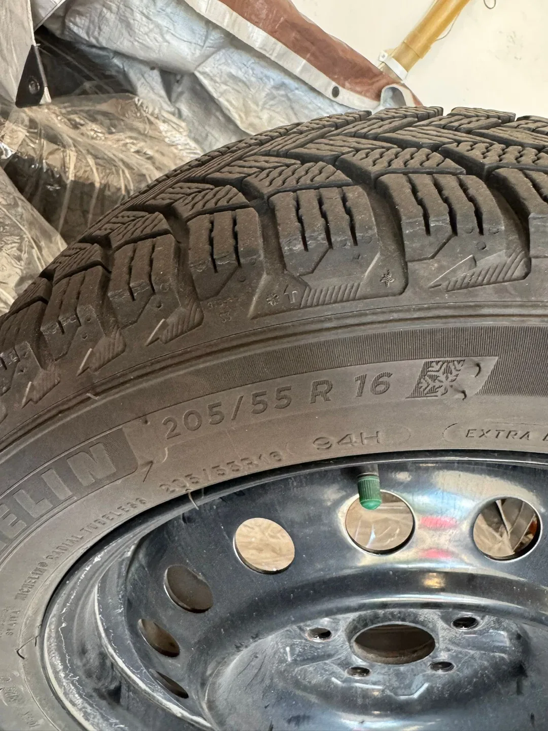 Selling Michelin winter tires with rims on
