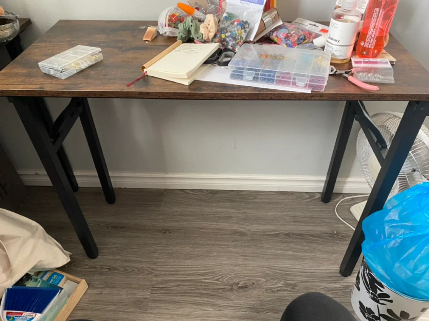 Folding Desk - Brown & Black image indicator(2)