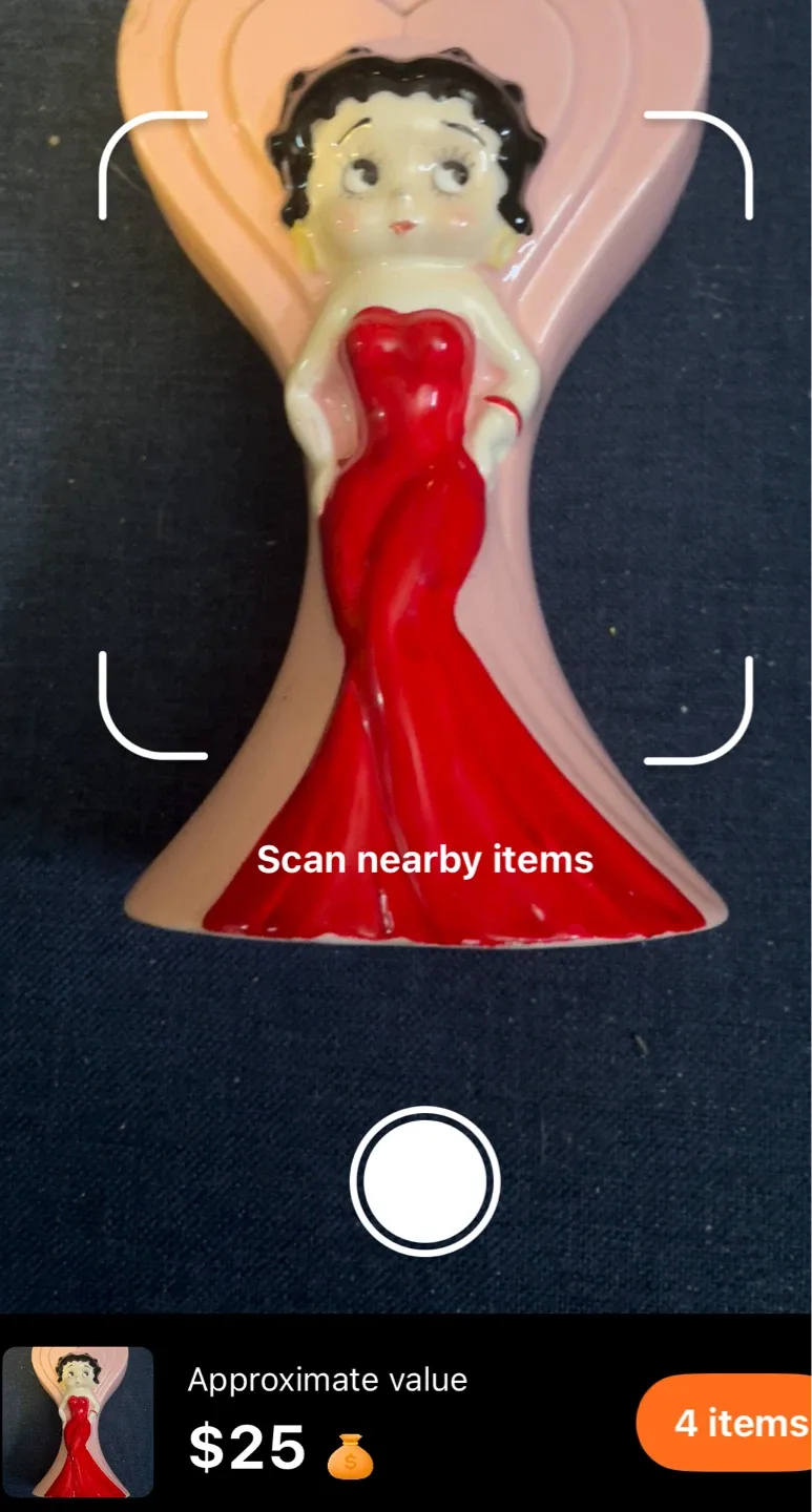 Vintage Betty Boop Figurine/Vase, KFS 1985 image indicator(5)