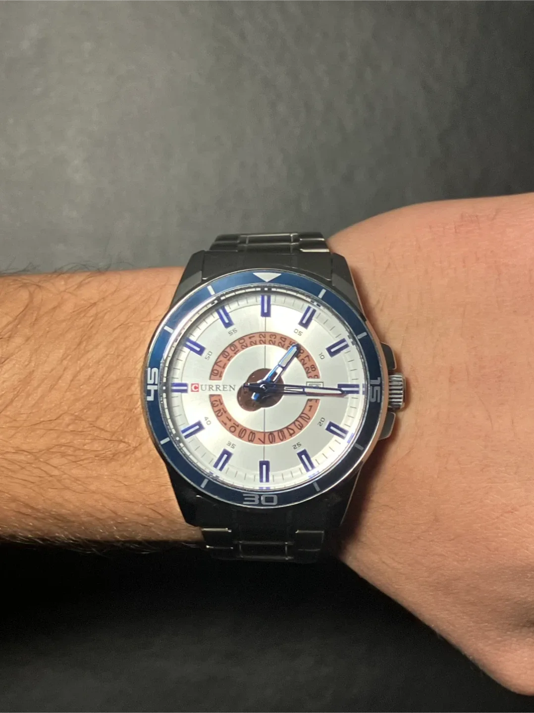 Curren Men's Watch - Silver & Blue image indicator(4)