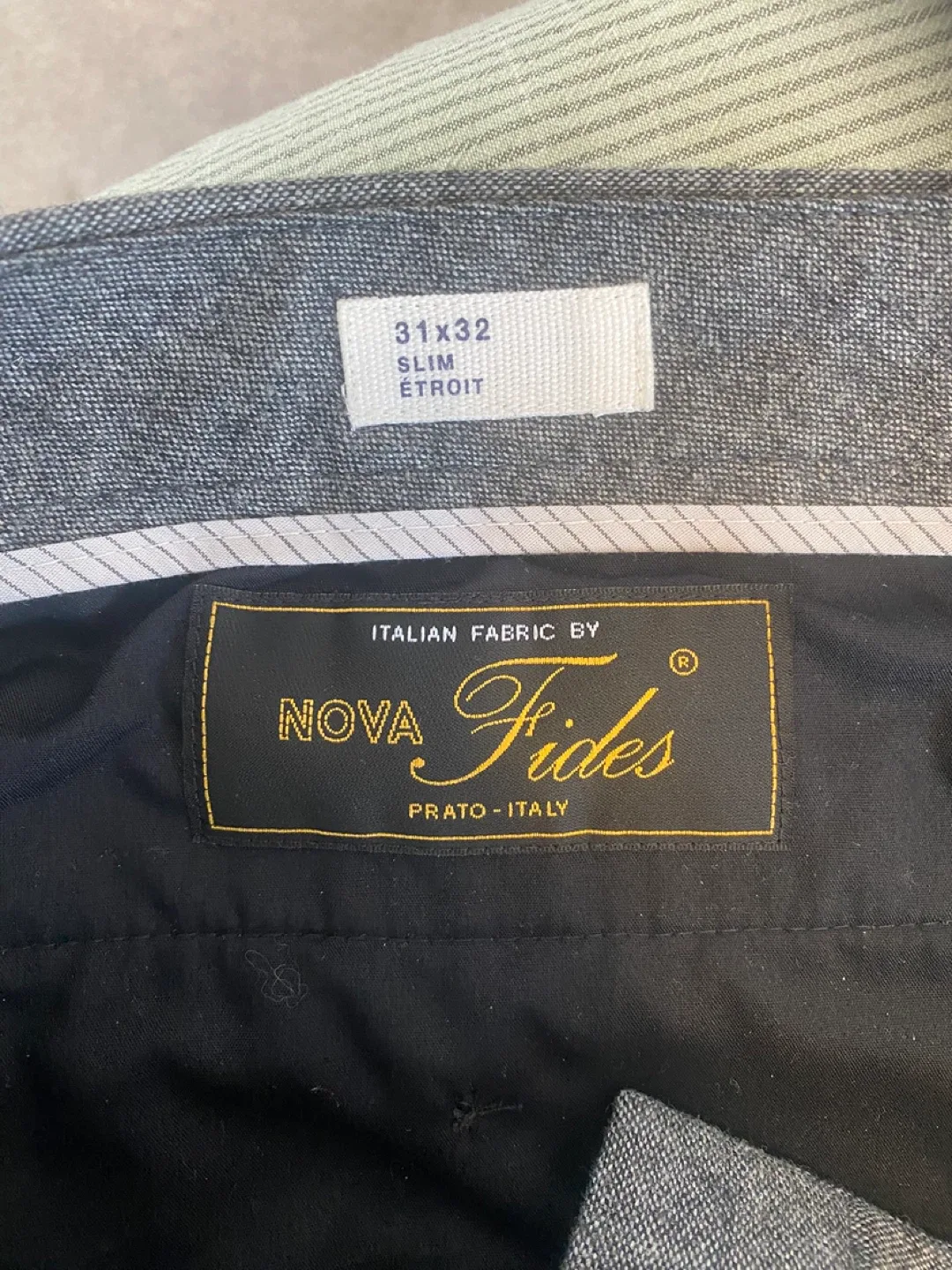 Nova Fides Italian Grey Wool Pants - 31x32 image indicator(4)