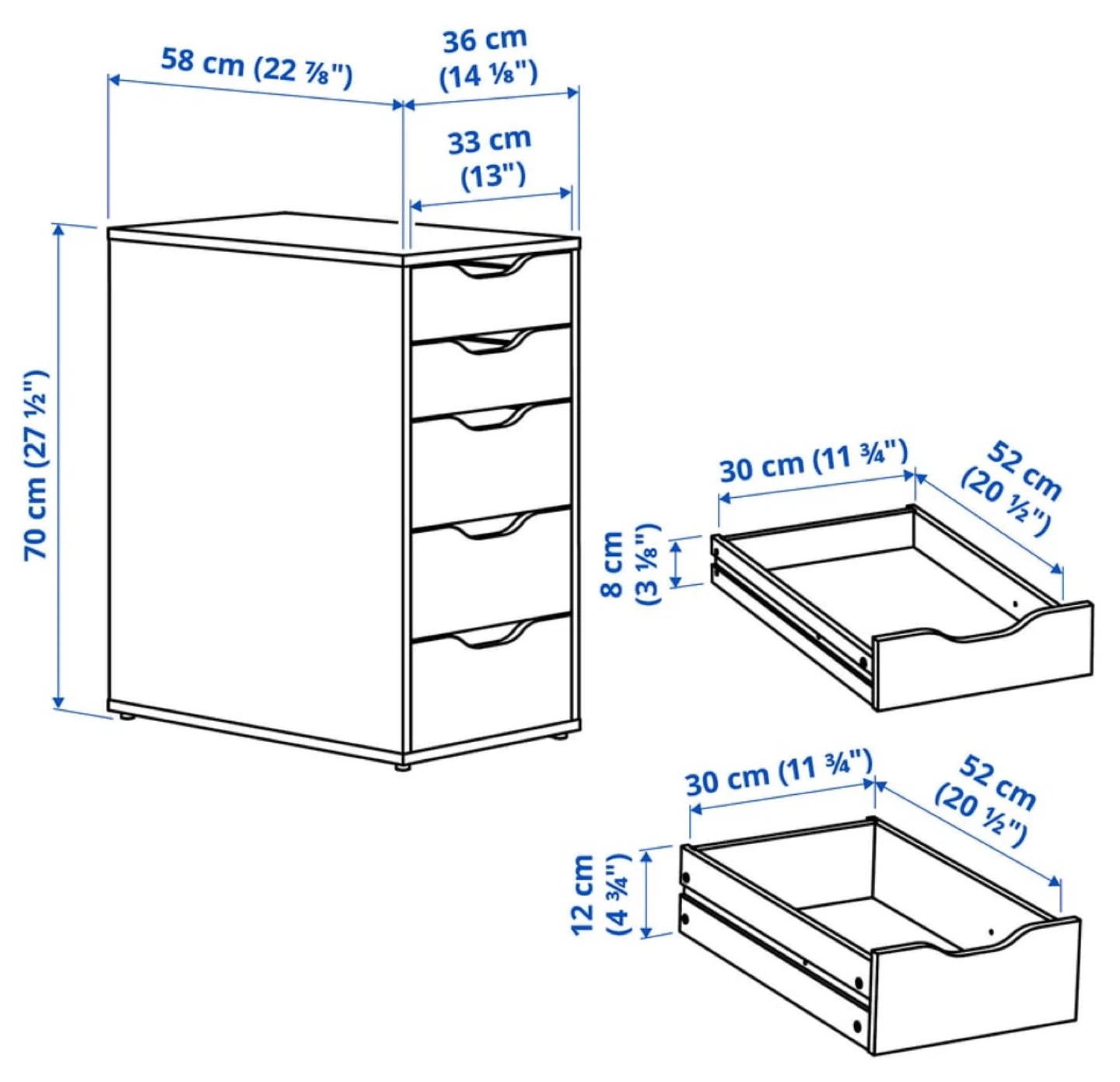 IKEA Alex White Drawer Unit - photo 4