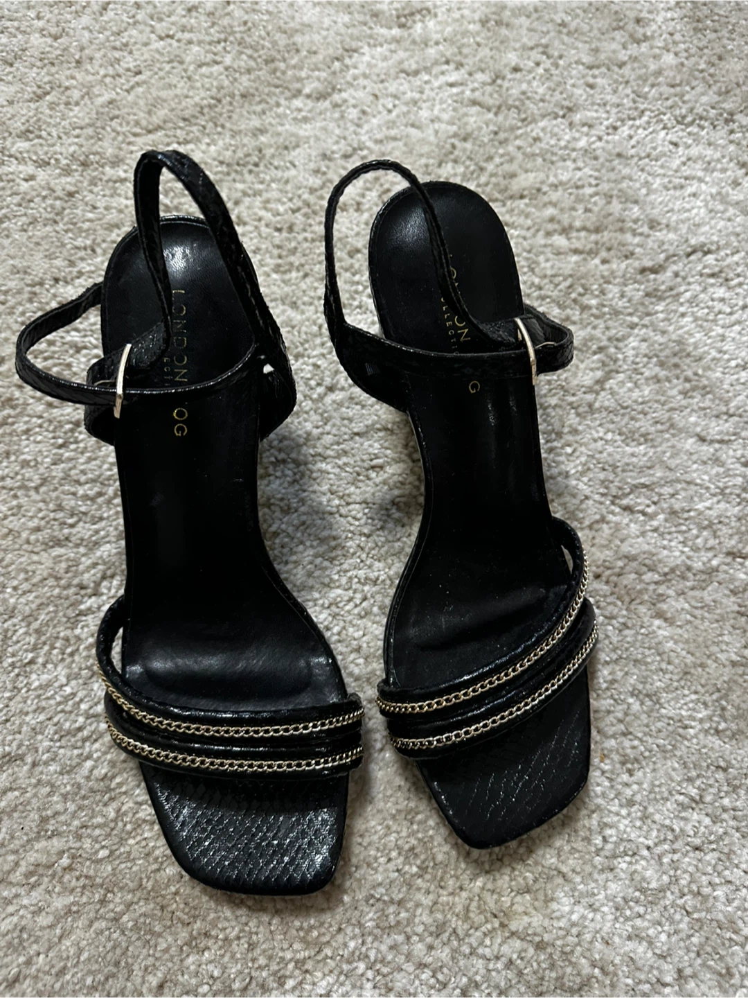 Black/Gold Heels