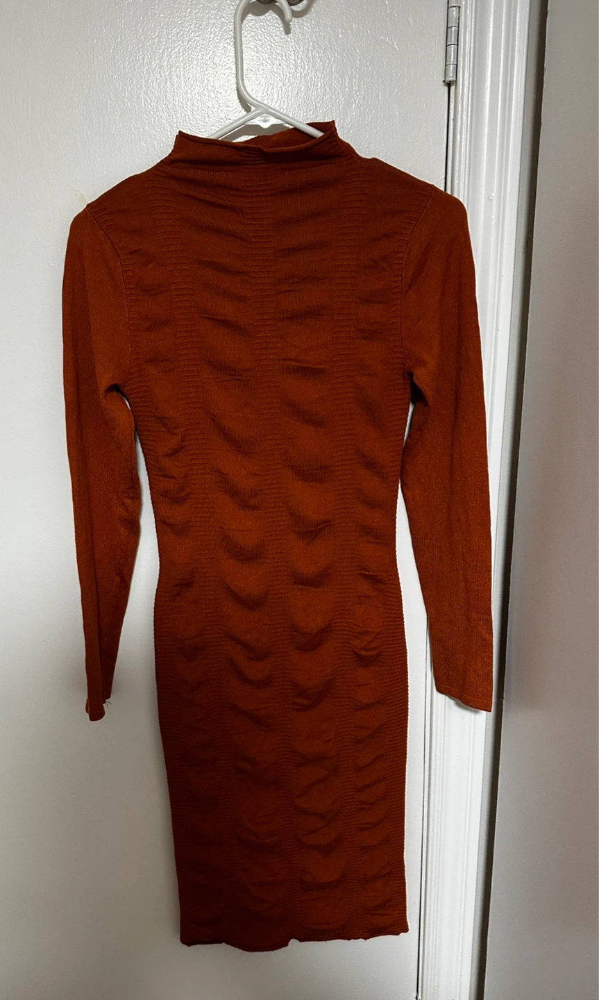 Orange Knit Dress