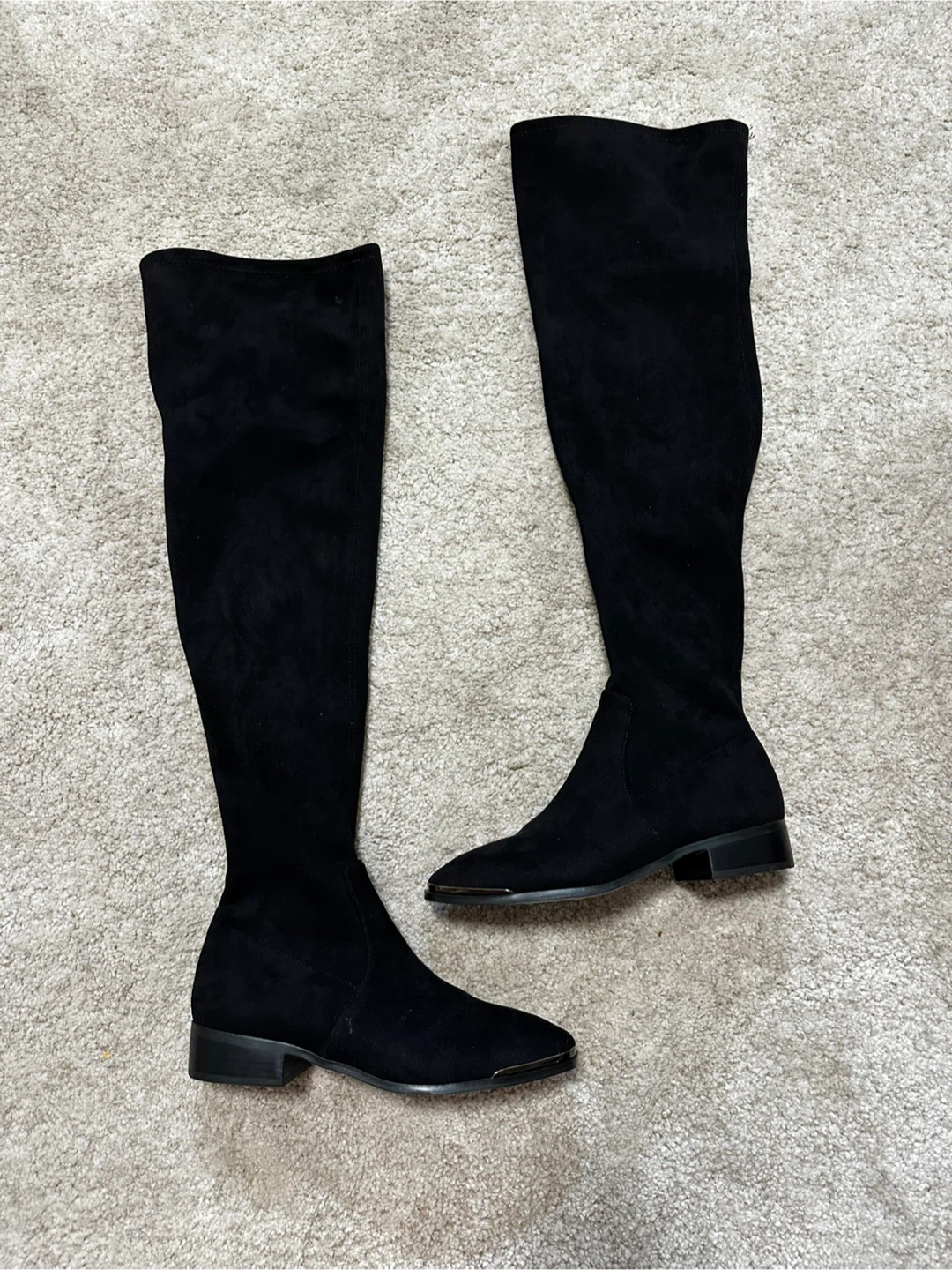 ALDO Black Thigh High Boots, Size 8