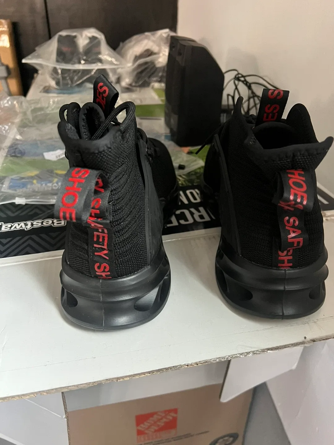 Men's Steel Toe Shoes - Black Safety Sneakers image indicator(2)