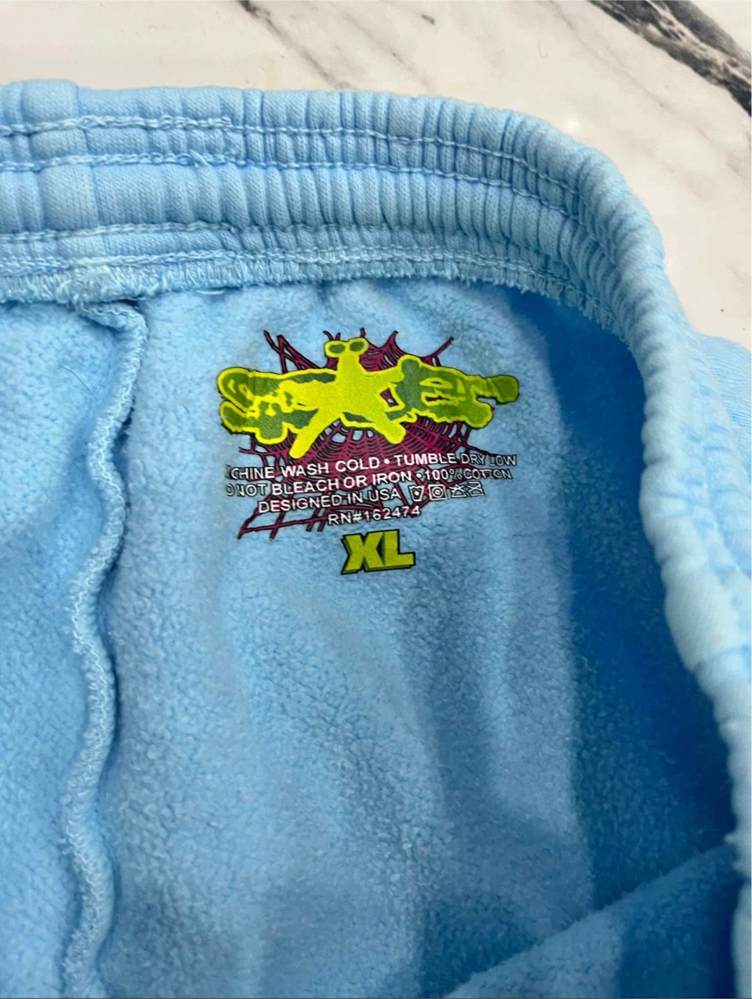 Sp5der Light Blue Sweatpants - Size XL
