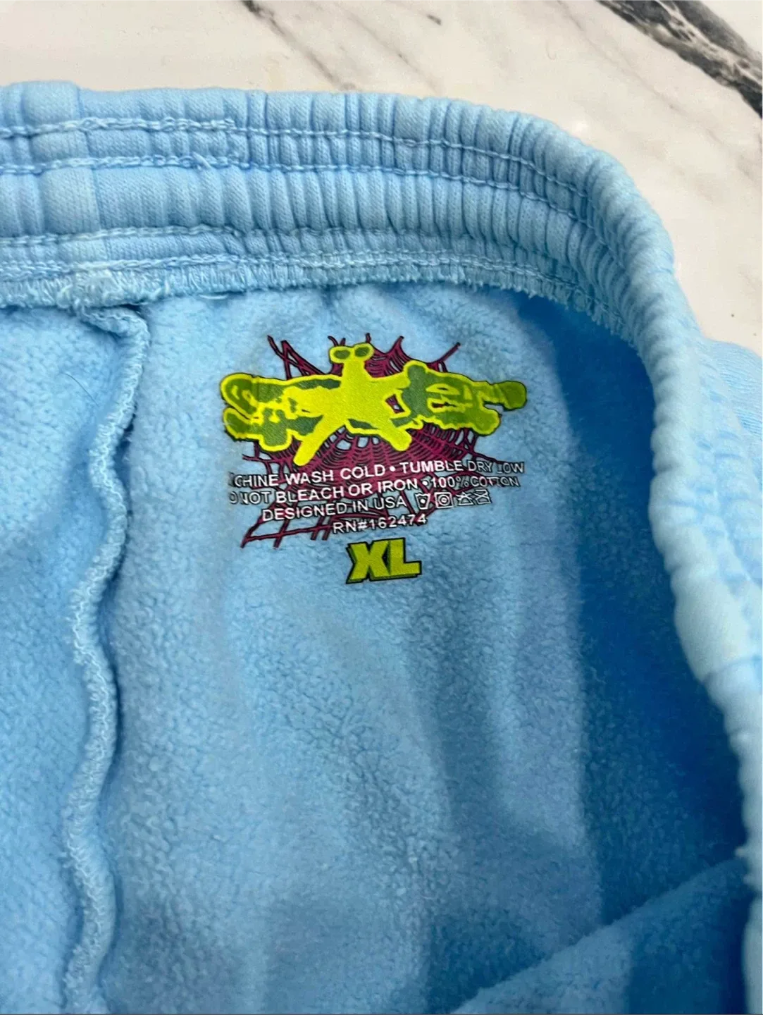 Sp5der Light Blue Sweatpants - Size XL