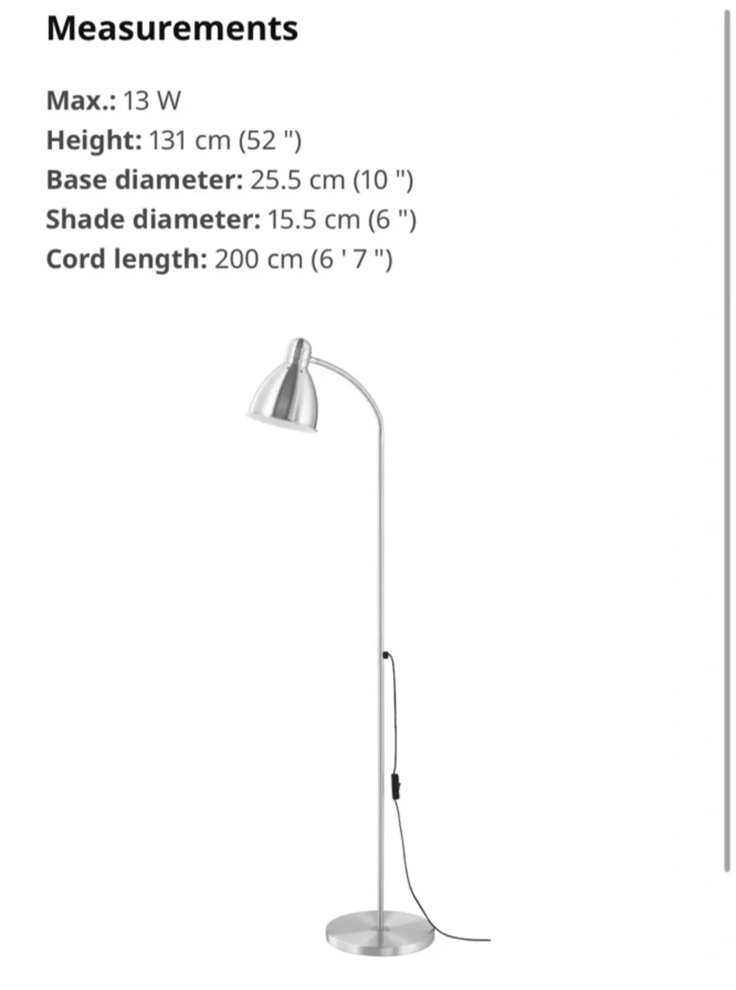 Silver Floor Lamp