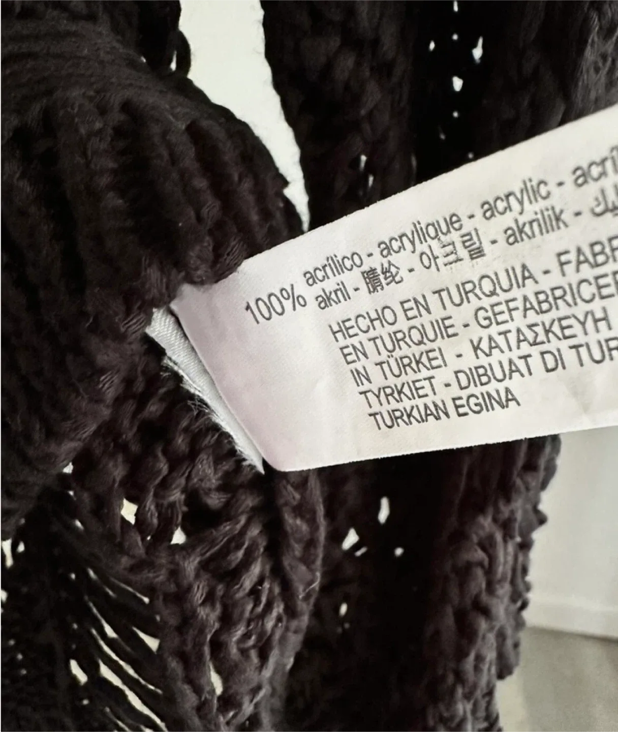 Zara Black Distressed Knit Sweater image indicator(5)