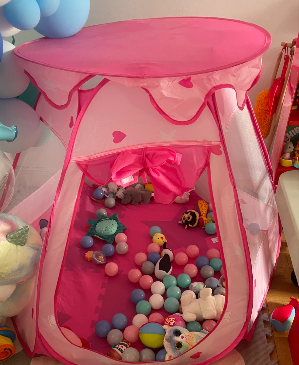 Pink Hexagon Play Tent with LED Star Lights - photo 4