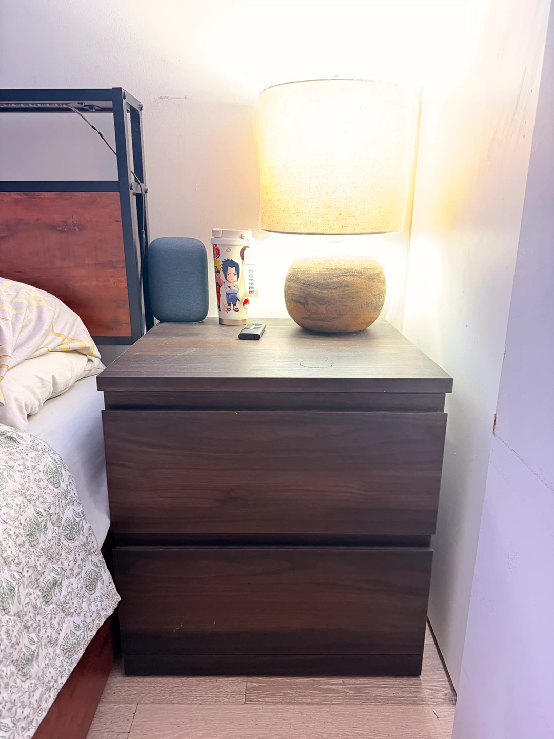 IKEA Hemnes Brown-Black Nightstand - photo 2