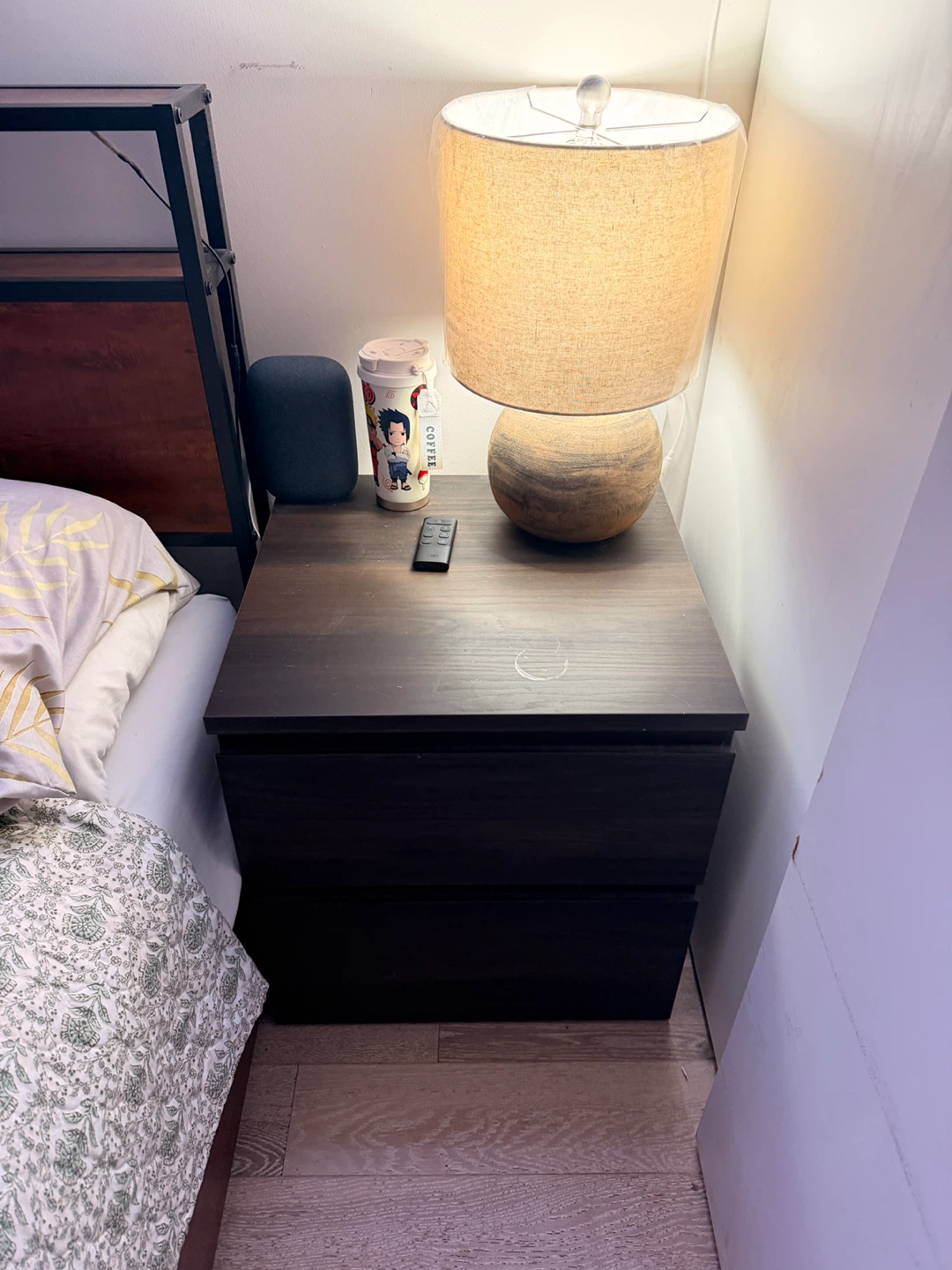 IKEA Hemnes Brown-Black Nightstand - photo 3