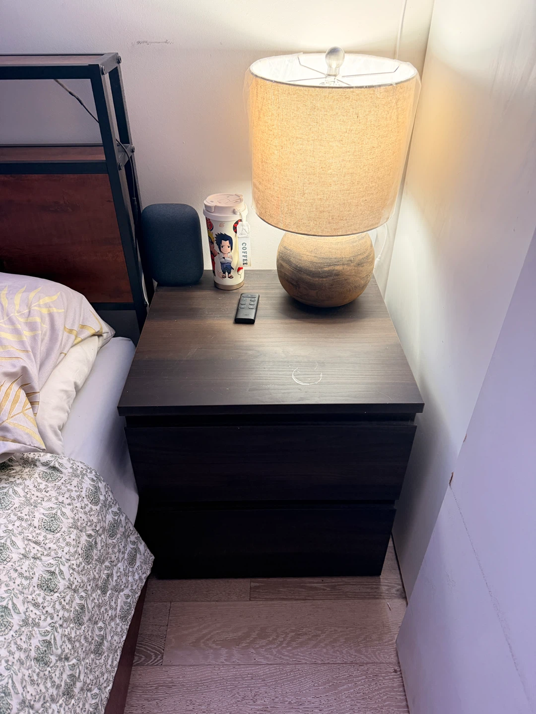 IKEA Hemnes Brown-Black Nightstand