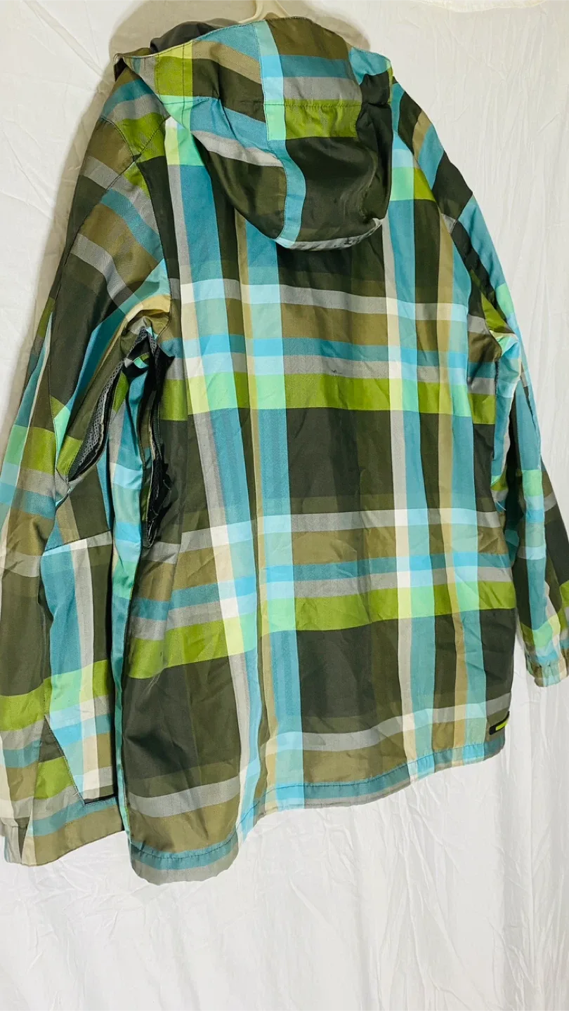 Burton Plaid Snow Jacket - Size Large image indicator(2)