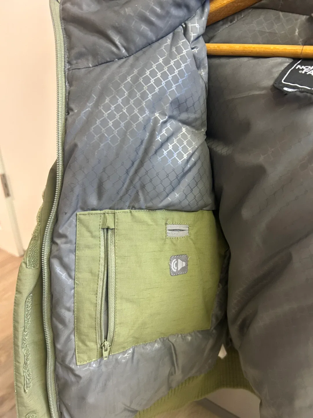 The North Face Olive Green Bomber Jacket - Size S image indicator(3)