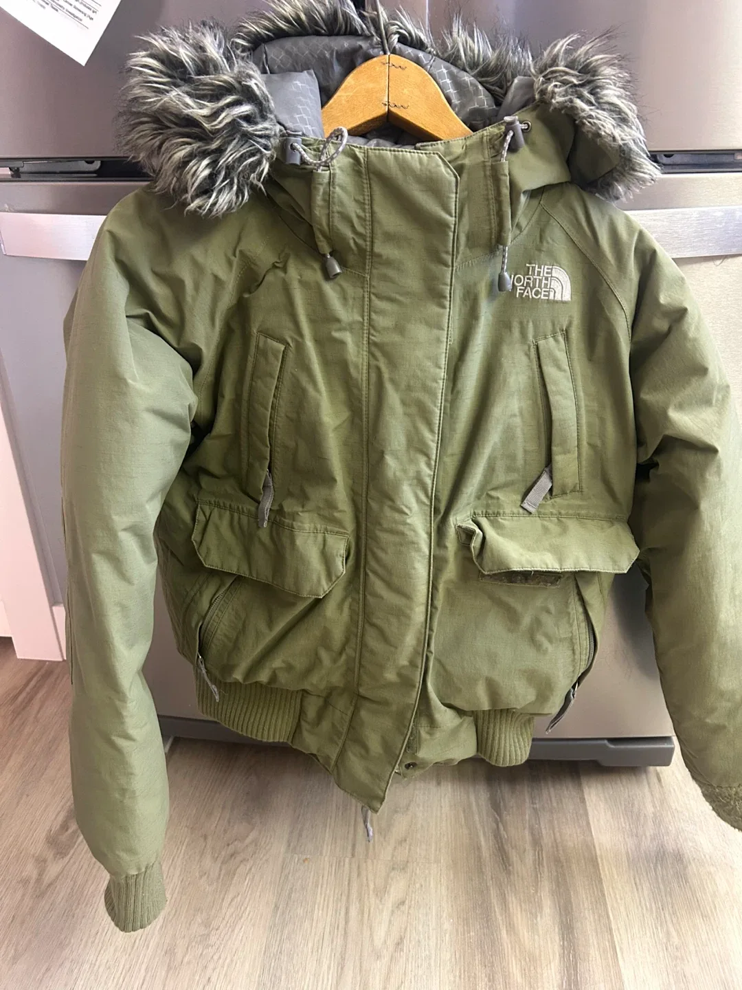 The North Face Olive Green Bomber Jacket - Size S