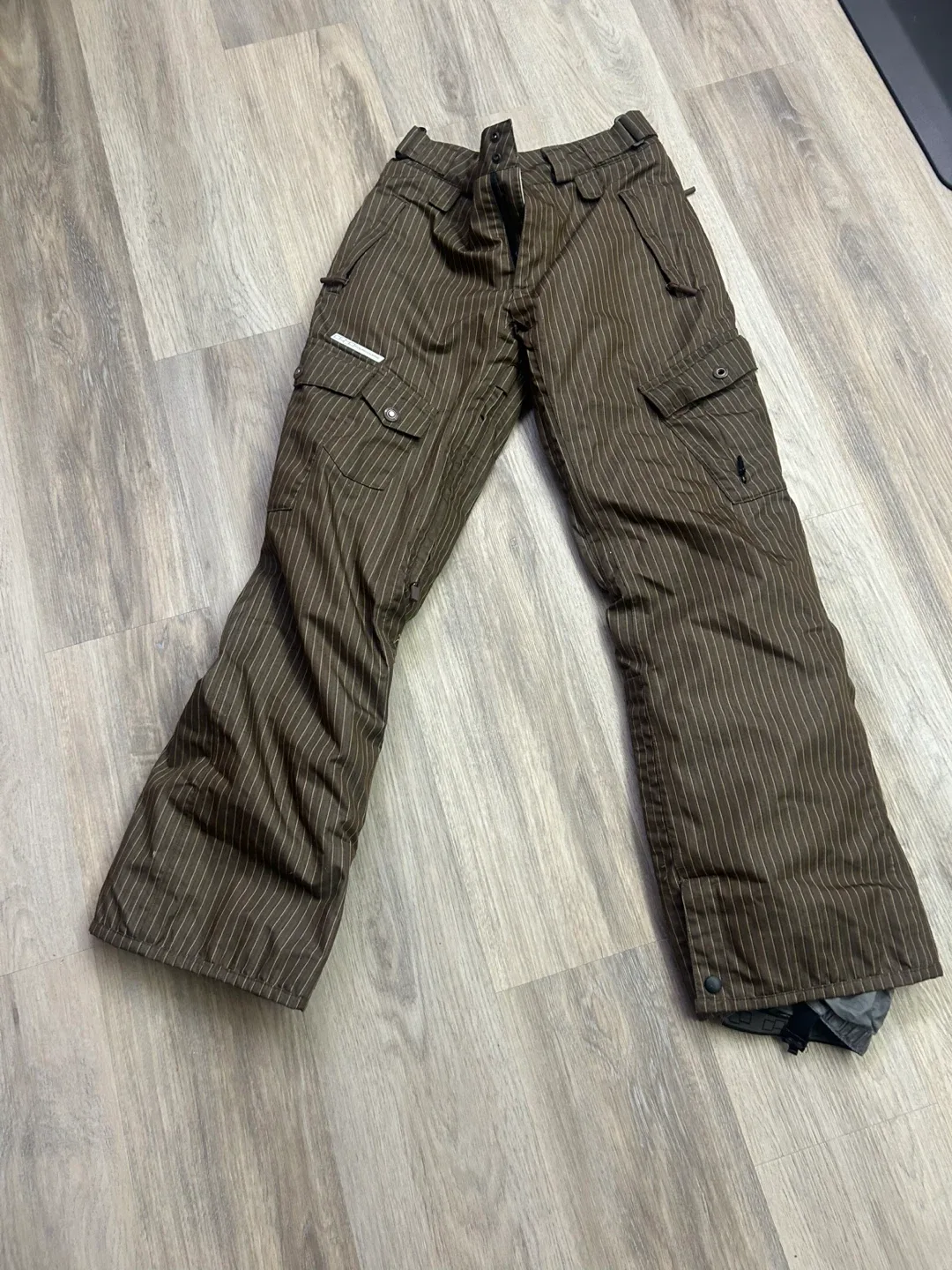 Foursquare Striped Snow Pants - Brown