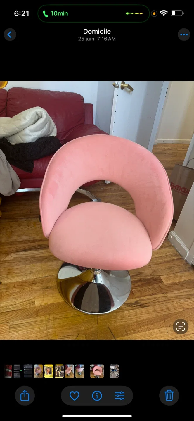 Pink Swivel Accent Chair image indicator(2)
