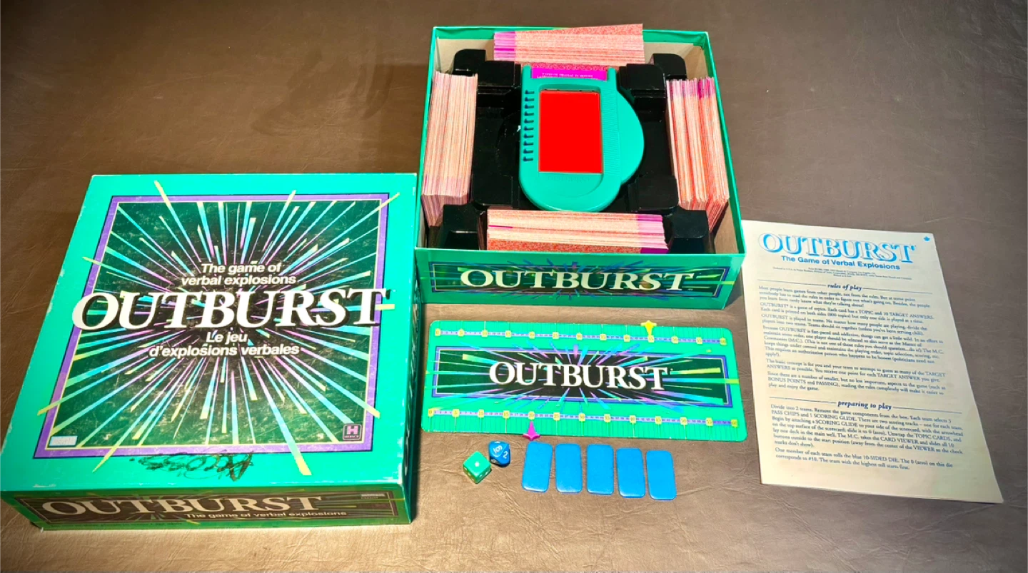 Outburst Board Game by Parker Brothers