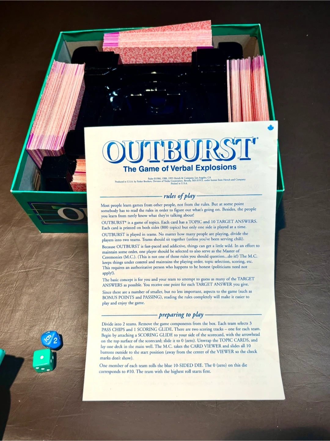 Outburst Board Game by Parker Brothers - photo 3
