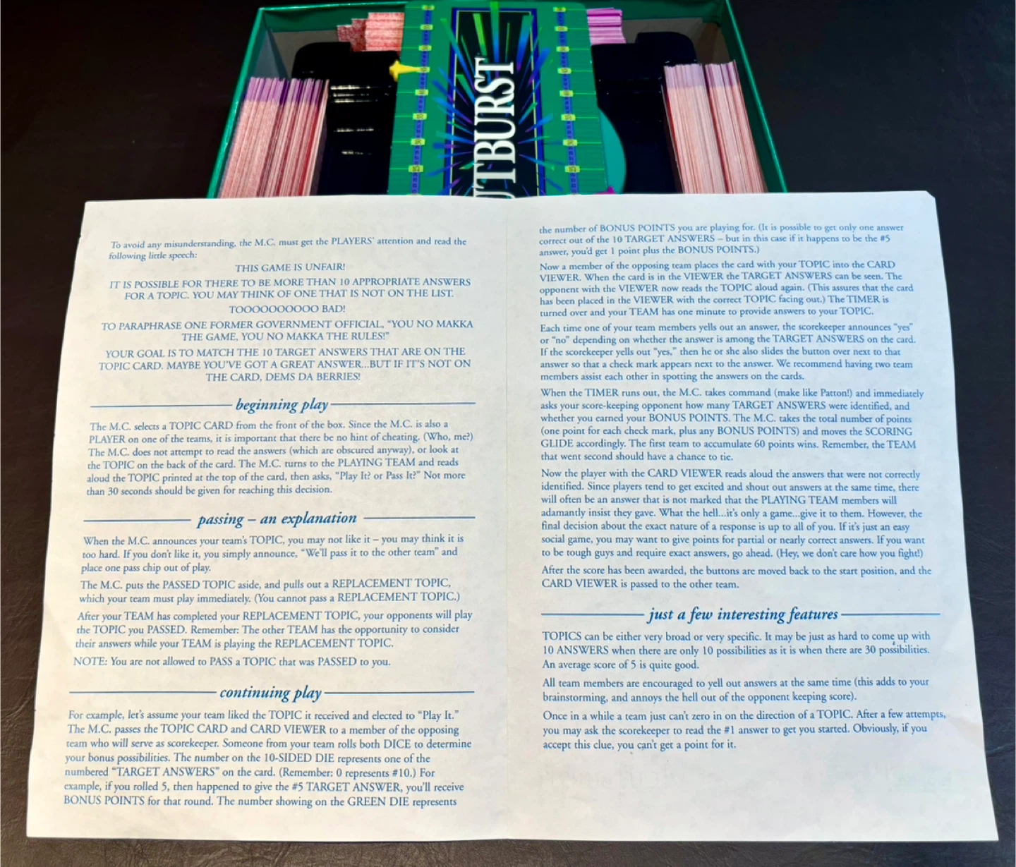 Outburst Board Game by Parker Brothers - photo 4